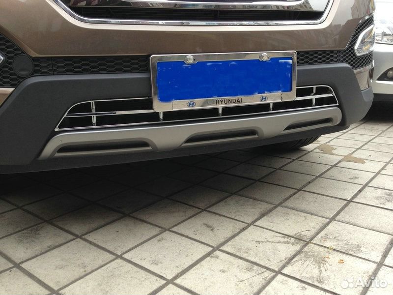 Накладка на нижнюю решетку радиатора Hyundai Santa