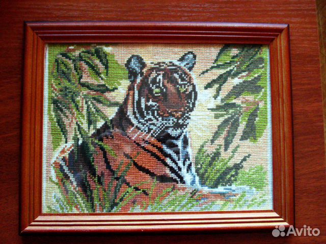 84752250250 Вышивка тигр