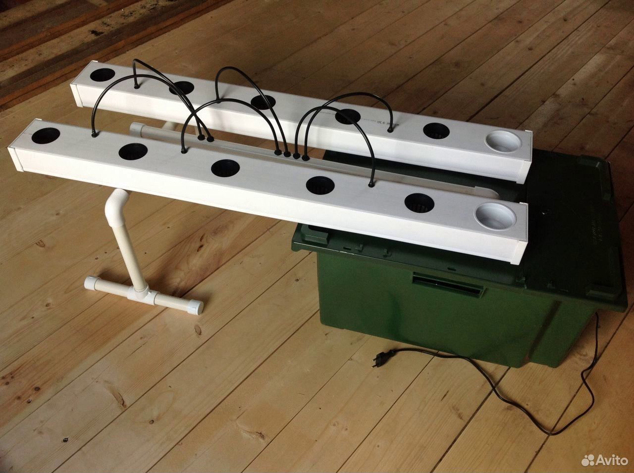 Гидропонная установка из канализационных труб