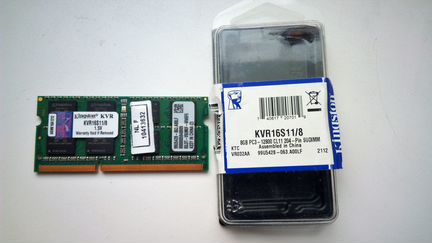 8Гб. Оперативная память ноутбука DDR3 kvr16s11/8Гб