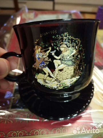 Чайная чашка с блюдцами набор 6шт и сахарница