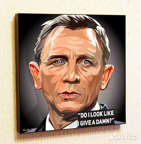 Картина постер Поп-Арт Джеймс Бонд Агент 007