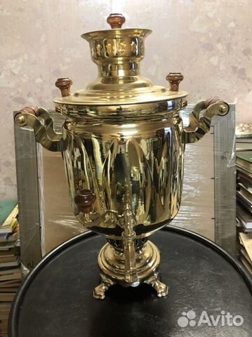 Самовар советский угольный Дубовые листья