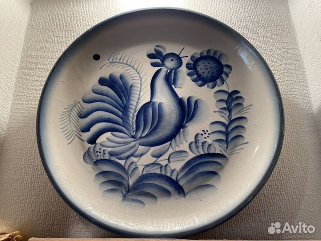 Настенная тарелка Гжель сссср