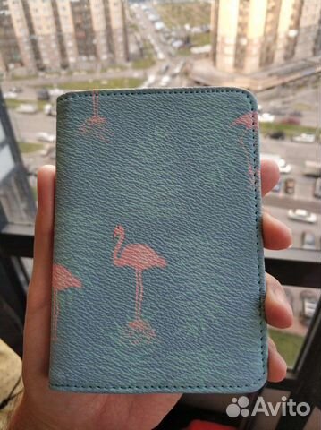 Обложка для паспорта Розовый фламинго