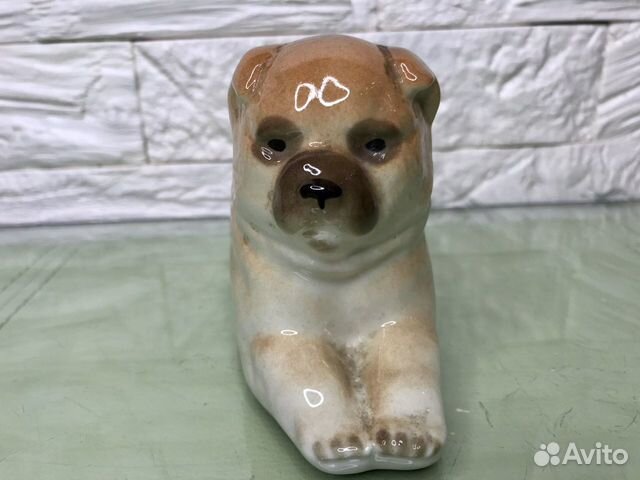Фарфоровая статуэтка Щенок лфз