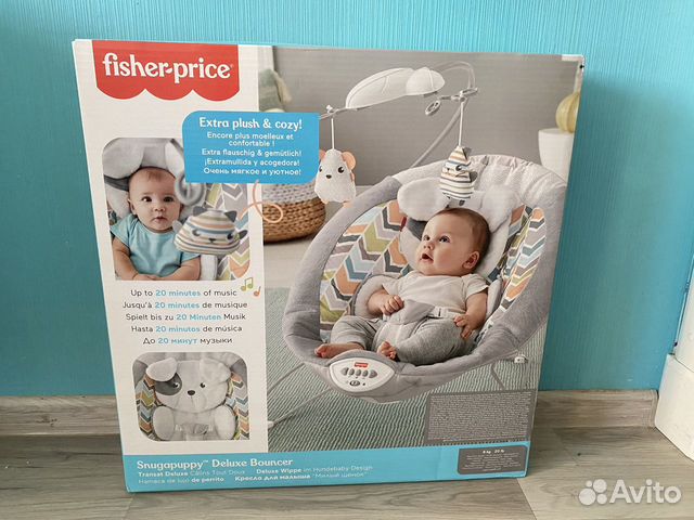 Шезлонг fisher price плюшевый щенок