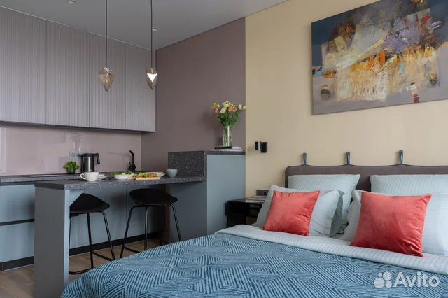 

Квартира-студия, 32 м², 2 кровати