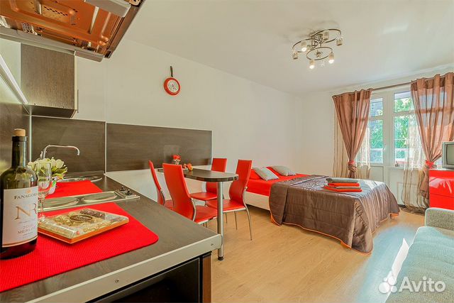 

Квартира-студия, 27,5 м², 2 кровати