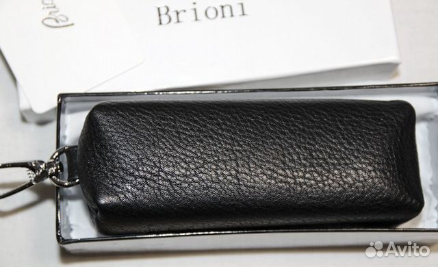 Мужская кожаная ключница Brioni black new Мужская кожаная ключница Brioni black new