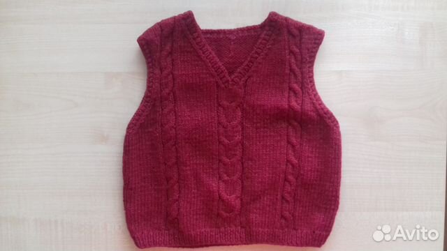 Жилет вязаный на рост до 98см