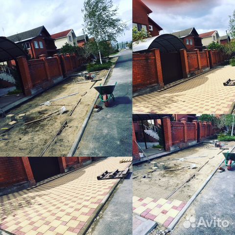 Укладка тротуарной плитки