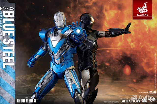 hot toys iron man blue steel