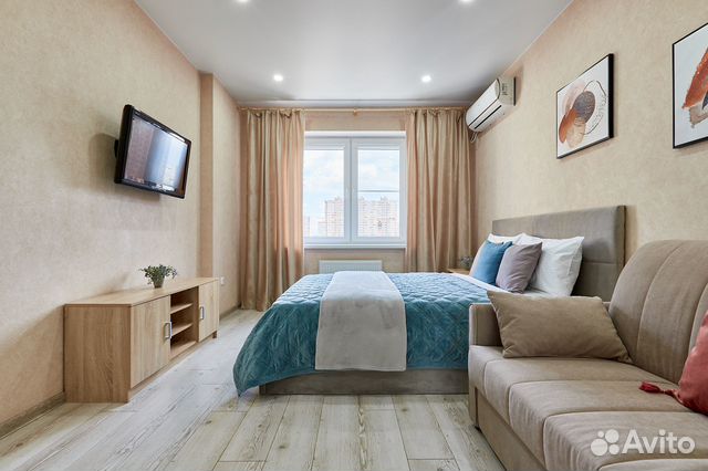 

1-к. квартира, 40 м², 2 кровати