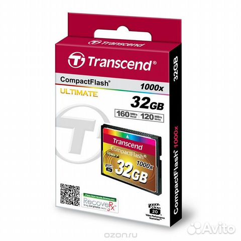 Карта Transcend Comp. Flash 32Gb Pro1066x 160mb/s