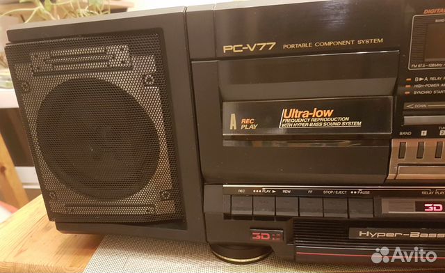 JVC PC-V77 магнитола двухкассетная JVC PC-V77 магнитола двухкассетная