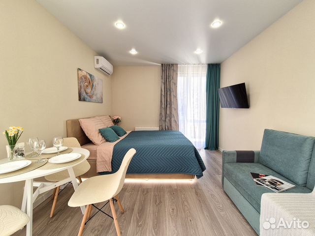 

Квартира-студия, 34 м², 2 кровати