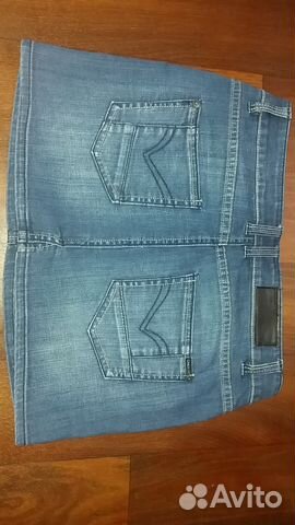 Джинсовая юбка. Размер 28. 44-46