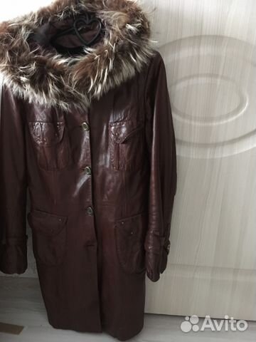 Плащ из кожи утеплённый