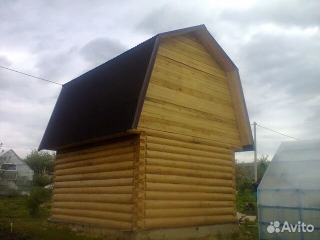 Сруб(4x5), крыша - ломаная мансардная