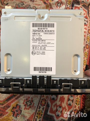 Магнитола штатная Toyota Camry 2016 года 86140-067 Магнитола штатная Toyota Camry 2016 года 86140-067