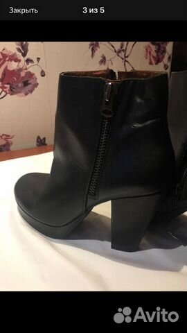 Ботильоны новые, разм 40 натуральная кожа h каблук Ботильоны новые, разм 40 натуральная кожа h каблук