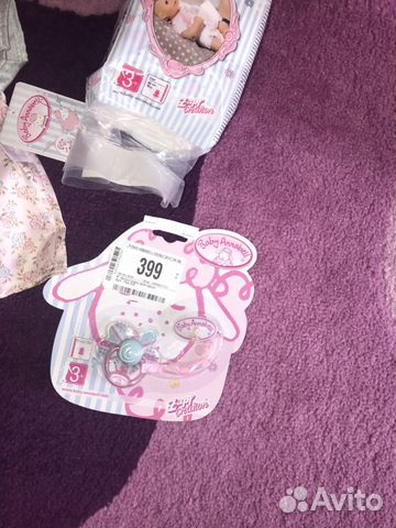 Пустышка платье и подгузники baby annabell