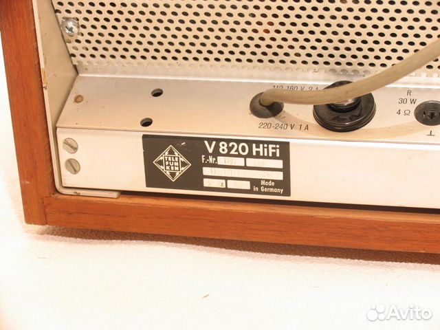 Telefunken V 820 Ламп усил tubeamp 1965 года Telefunken V 820 Ламп усил tubeamp 1965 года