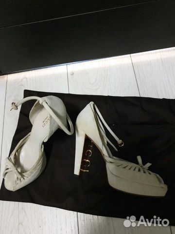 Туфли Gucci оригинал 37 1/2 размер, замша, б/у