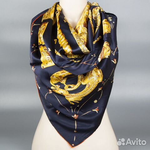 Платок натуральный шелк 110*110 см в ассортименте Платок натуральный шелк 110*110 см в ассортименте