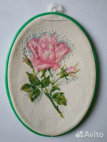 Вышивка Розы Фото