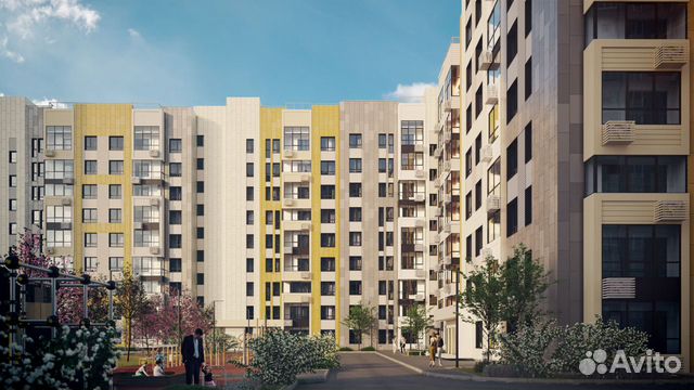 1-к квартира, 45.5 м², 2/10 эт. 1-к квартира, 45.5 м², 2/10 эт.