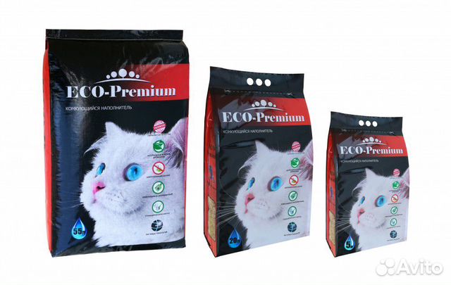 ECO-premium древесный комкующийся наполнитель