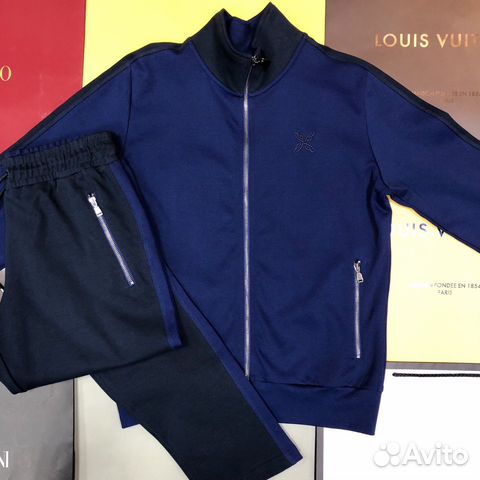 Brioni мужской спортивный костюм тёмно-синий Brioni мужской спортивный костюм тёмно-синий