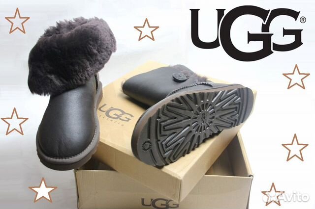 Угги Обливные Ugg натуральные пуговица шоко новые Угги Обливные Ugg натуральные пуговица шоко новые