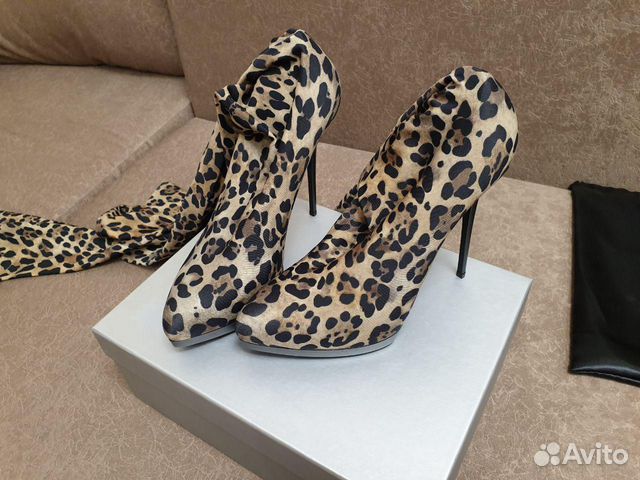Сапоги-чулки Gianmarco Lorenzi 37,5 - Леопардовые Сапоги-чулки Gianmarco Lorenzi 37,5 - Леопардовые