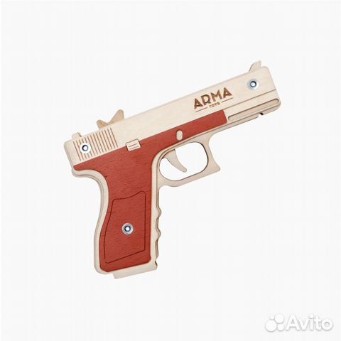 Пистолет резинкострел glock деревянный Пистолет резинкострел glock деревянный