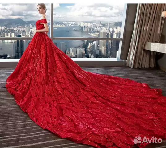 Красное Свадебное Платье Фото