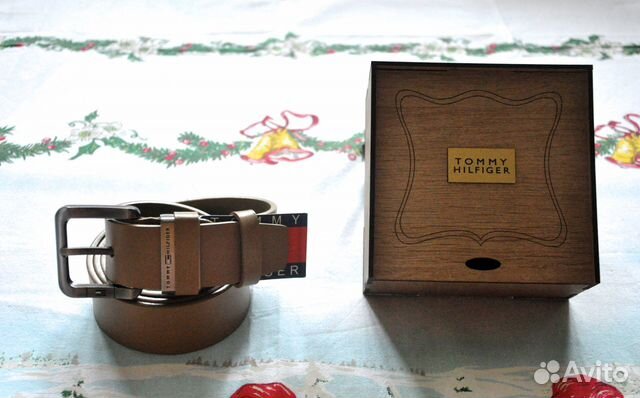 Мужской ремень / Tommy Hilfiger / новый (бежевый)