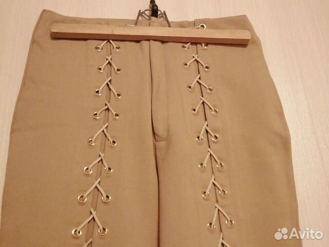 Бежевые Брюки Хлопок Стрейч Бежевые Брюки Хлопок Стрейч