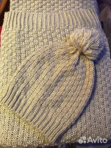 Комплект шапка и шарф + шапка в подарок