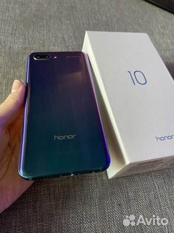 Смартфон Honor 10 64 Гб, зелёно-голубой
