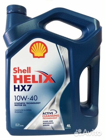 Моторное масло Shell Helix HX7, 10W-40, 4 л