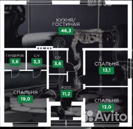Дом 113 м² на участке 6 сот.