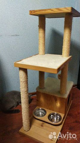 Игровой комплекс с домиком для кошки