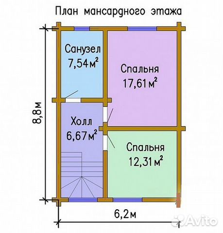 Сруб 10.65 м х 13 м