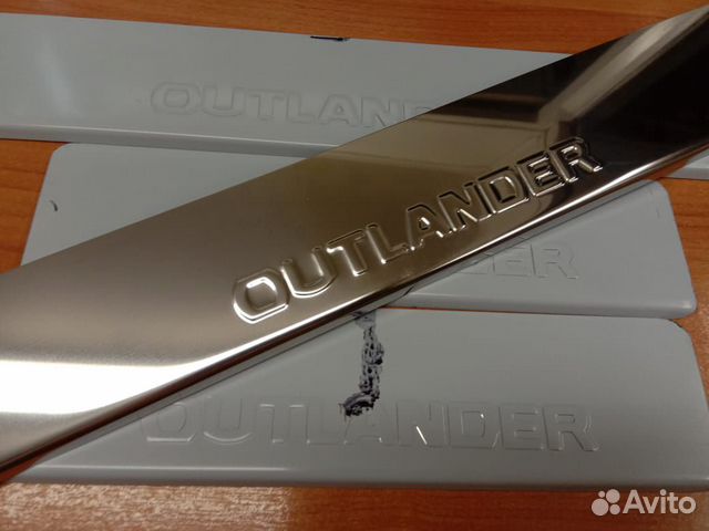 Накладки на пороги Mitsubishi Outlander 3 нерж