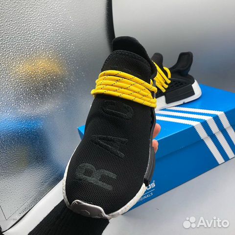 Adidas NMD Human Race (Black/Yellow) чёрные Adidas NMD Human Race (Black/Yellow) чёрные