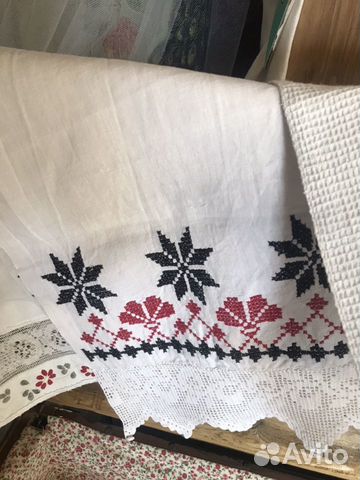 Антикварные рушники, подзоры, скатерти