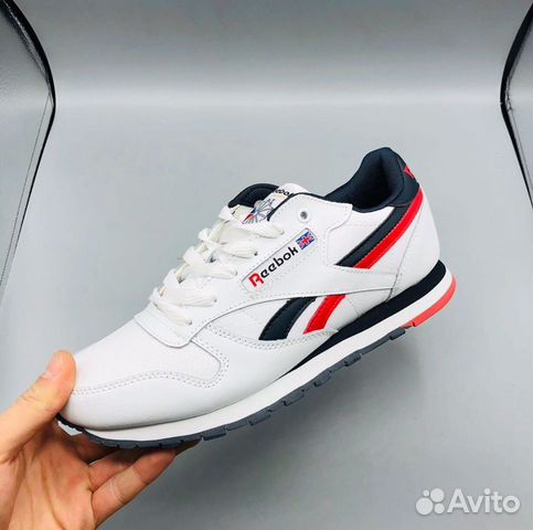reebok classic white red